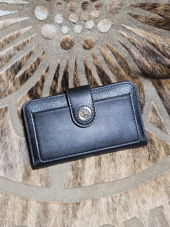 Michael Kors Accessories - NWOT Michael Kors Black Pebble Leather Continental Wallet
